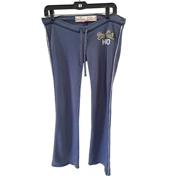 Y2K Vtg Hollister Womens So Cal HCO Blue Sweatpants S 1922 Lounge Drawstring - Picture 1 of 10